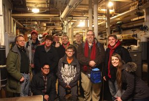 ISU ASCE Student Chapter members tour ISU steam tunnels (Photo courtesy Erica Mack)