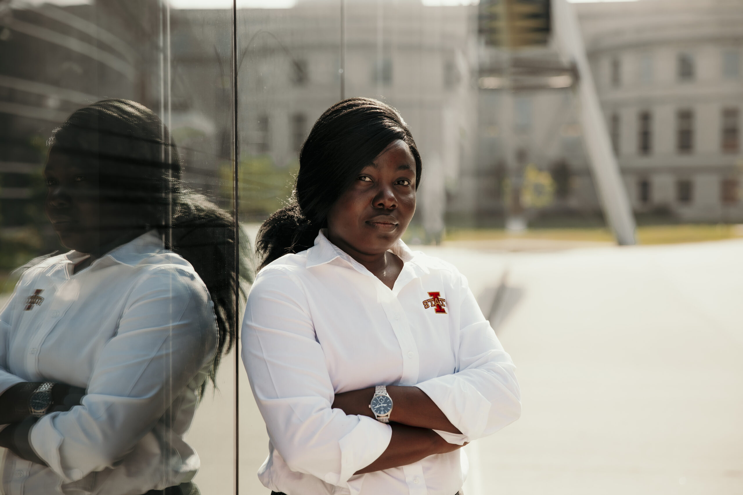 Bukola Oni, a student enrolled in Iowa State’s construction engineering Ph.D. program.