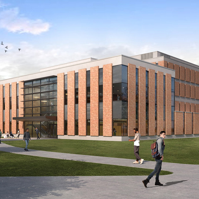 artist rendering of Town Engineering building expansion