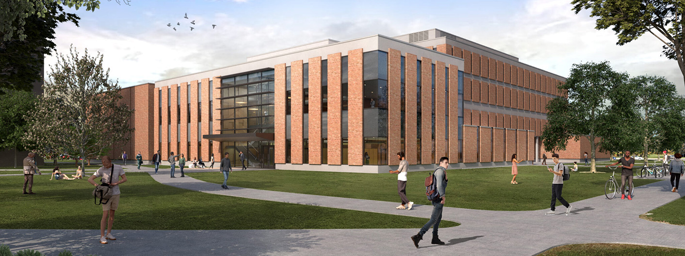 artist rendering of the exterior of theTown Engineering building expansion